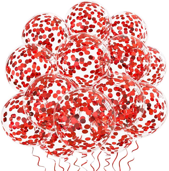 Red Confetti Balloons by VHUWE