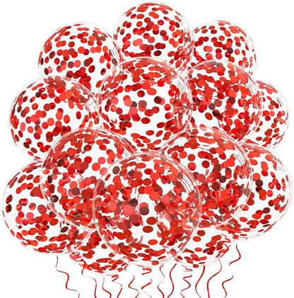 Red Confetti Balloons by VHUWE