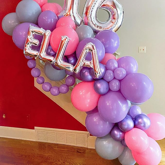 Voircoloria 66pcs Purple Latex Party Balloons, 12inch | - Image 7