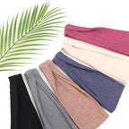 DRESHOW 6 Pack Yoga Sports Headbands for Women Elastic Non-Slip Headbands Running Workout Hair Bands