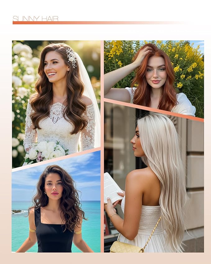 Sunny Hair Tape in Hair Extensions Human Hair,Balayage Brown with Blonde Hair Extensions Tape in 16 Inch Real Human Hair Tape in Extensions 40Pcs 100g