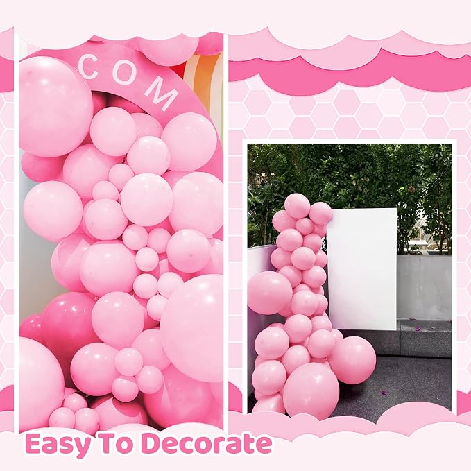 200 Pieces Light Pink Balloons Pastel Pink Balloons Garland Kit Baby Pink - Image 3