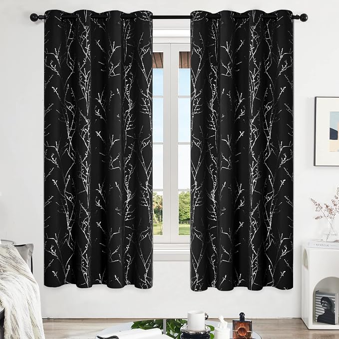 Deconovo Living Room Curtains 72 Inches Long, Thermal Insulated, Room Darkening - Image 2