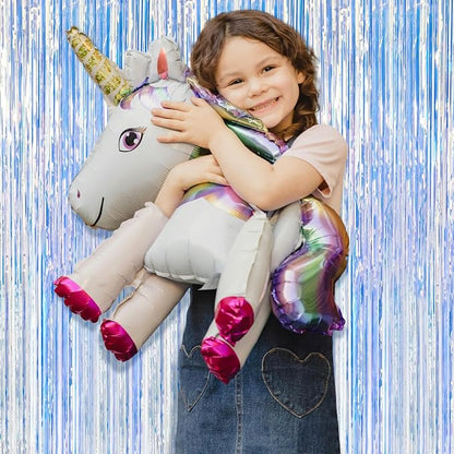 5 Pack Iridescent Backdrop Party Decorations Tinsel Curtain Party Backdrop Foil - Image 3