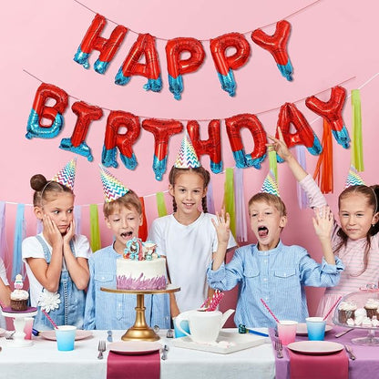 16 Inch Happy Birthday Balloons Banner Spider Theme Party Decorations | Foil - Image 5