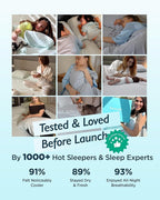 Breescape Cooling Pillow Cases King Size - BlendTek™ Dry & Cool Technology for Hot Sleepers and Night Sweats, 2 Pack Ultra Soft & Smooth Pillowcases for Hair & Skin Care, 20" x 36", Mint Green
