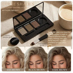 Root Touch Up Hair Color – 3 Color Blendable Hairline Powder for Gray Coverage, Root Cover Up & Thinning Edges – 48H Sweat Resistant, Natural Finish for Women & Men – Dark Brown
