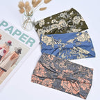 Yeshan Boho Bandeau headbands for Women Wide Bandana Knot Hair Scarf Floral Printed African Hair Bands Elastic Turban Thick Head Wraps Stretch Cotton Head Bands,Pack of 6
