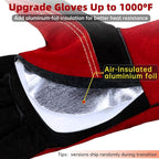 16 Inch Welding Gloves Heat Resistant 932°F for BBQ,Oven,Grill,Fireplace MIG,TIG,Stick Welding,Forging,Animal Handling(2XL)
