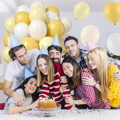Mustard Yellow White Balloons - Image 3