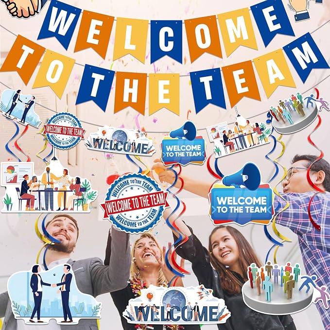 Welcome To The Team Banner and Hanging Swirls, Welcome Banner, Welcome - Image 5