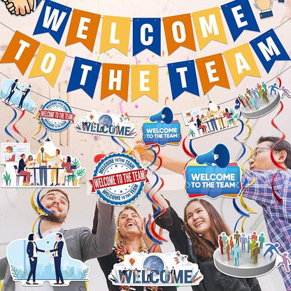 Welcome To The Team Banner and Hanging Swirls, Welcome Banner, Welcome - Image 5