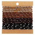 12PCS Braided Hair Ties for Men, No Crease No Slip Grip Elastic Bands, Strong Hold Ponytail & Beard Bands for Thick Curly Hair, Damage-Free Design for Sports, Workout, Daily Use