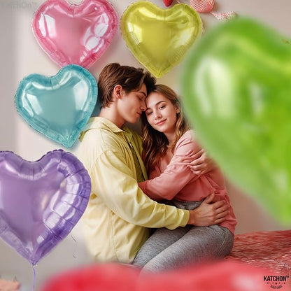 KatchOn Pastel Heart Balloons Set 18 Inch, Pride Decorations, Pride Month - Image 5