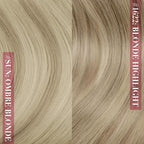 YoungSee 135G Blonde Clip in Hair Extensions Ombre Ash Blonde Mix Platinum Blond Human Hair Clip in Extensions Balayage Clip on Hair Extensions for Women 16Inch 7Pcs