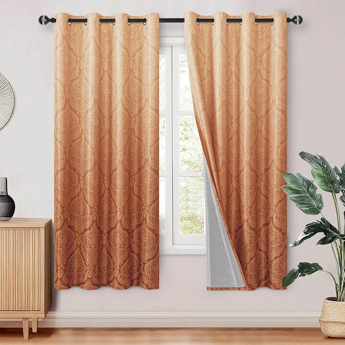 DWCN Full Blackout Curtains for Bedroom 63 Inch Length by DWCN