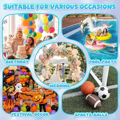 4-in-1 Electric Balloon Pump for All Balloons, Portable Dual Nozzle 600W Air - Image 7