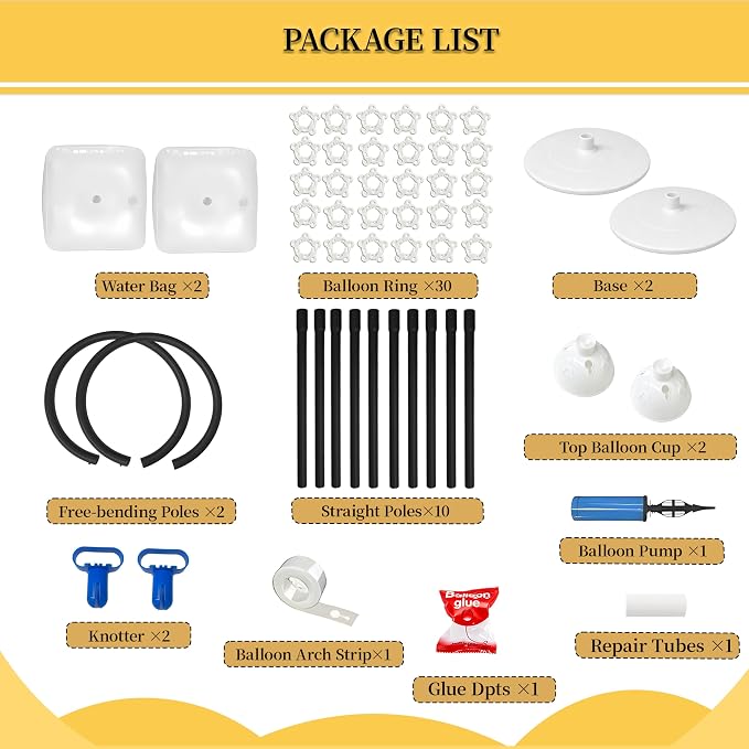 Balloon Arch Kit, Adjustable 8.2FT & 6FT Half Balloon Arch Stand | Free Bending - Image 3