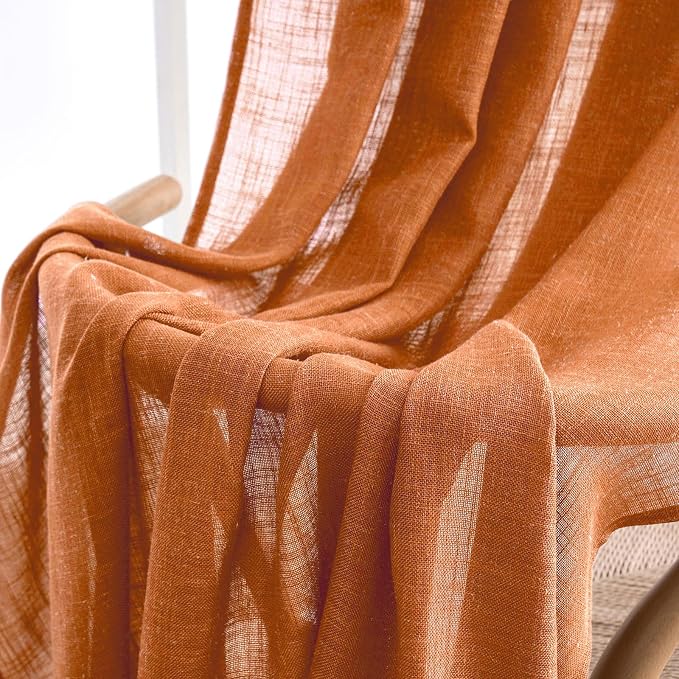 MIULEE Orange Fall Curtains 52x84 Inch 2 Panels - Image 4