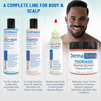 Dermasolve Scalp Psoriasis Medicated Shampoo & Conditioner - Naturally Heals Dandruff Seborrheic Dermatitis Itchy Flakey Inflamed Skin & Provides Soothing Moisturizing Relief - 8 oz bottles (2 Pack)