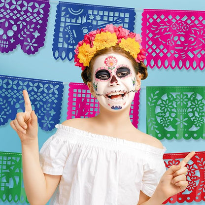 3 PCS Cinco De Mayo Decorations, Plastic Mexican Party Banner 55.2 FT Papel - Image 7