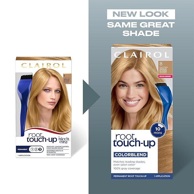 Clairol Root Touch-Up by Nice'n Easy Permanent Hair Dye, 7 Dark Blonde Hair Color, Pack of 2