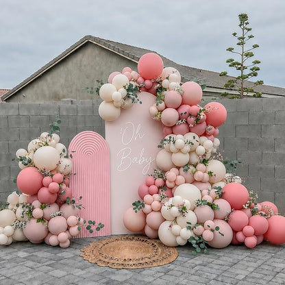 Dusty Pink Balloon Arch Kit 115Pcs Retro Blush Pink Sand White Balloons Garland - Image 2