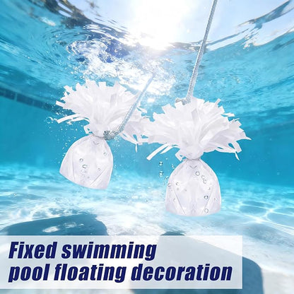4 Pcs 130g-140g White Metallic Wrapped Pool Float Anchor Replacement Set - Image 7
