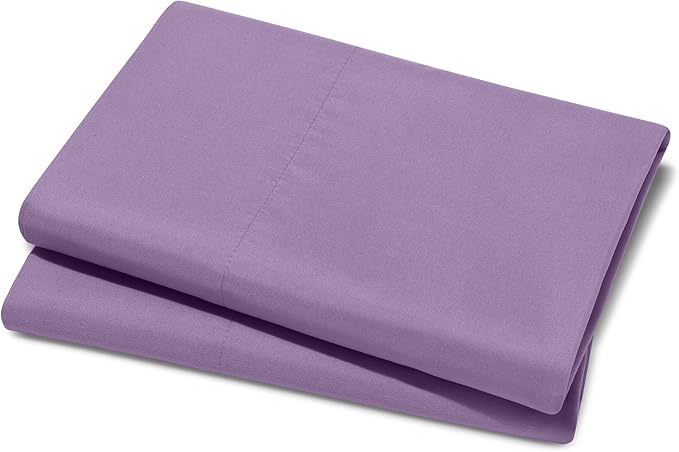 Bare Home Microfiber Pillow Cases - King 20x40 - Cooling Pillowcases - Double Brushed - Easy Care - Envelope Closure (King Pillowcase Set of 2, Lavender)