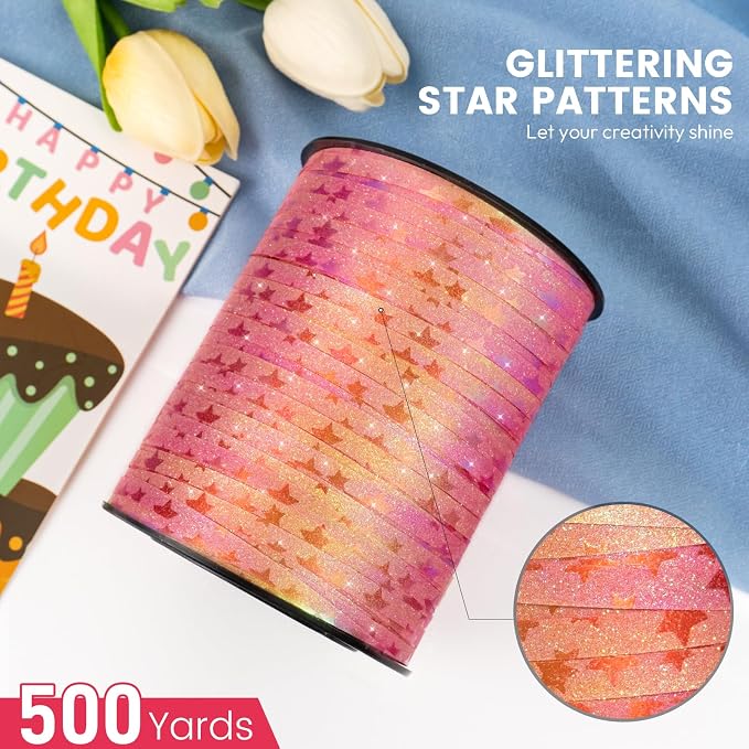 500 Yards Curling Ribbon for Gift Wrapping, 3/16" Balloon String for Christmas - Image 2