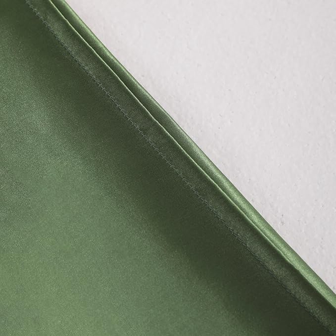 NTBAY 2 Pack Satin King Pillowcases for Hair and Skin, Luxurious and Silky Pillow Cases with Envelope Closure, 20x36 Inches, Olive Green