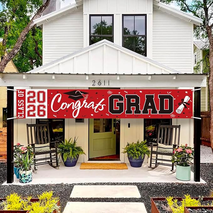 2026 Graduation Yard Sign, Large Congrats Grad Yard Banner Class of 2026 Banner - Image 2
