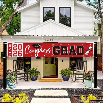 2026 Graduation Yard Sign, Large Congrats Grad Yard Banner Class of 2026 Banner - Image 2