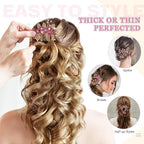 Wedding Flower Hair Accessories for Women: 4pcs Leaf and Flower Hair Combs for Women Accessories - Crystal Pearl Wedding Flower Clips Headpiece for Brides Bridesmaids Girls Updo (Rosy)