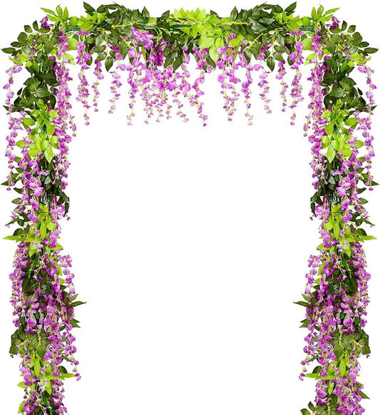 Lvydec Wisteria Artificial Flowers Garland by Lvydec