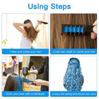 New Hair Chalk Comb Temporary Hair Color Dye for Girls Kids with Light Color Hair, Washable Hair Chalk for Girls Age 4 5 6 7 8 9 10 Birthday Cosplay DIY Christmas (Blue & Pink & Purple)