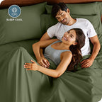 Bare Home Microfiber Pillow Cases - King Size Set of 2 - Cooling Pillowcases - Double Brushed - Cypress Pillowcases 2 Pack - Easy Care (King Pillowcase Set of 2, Cypress)