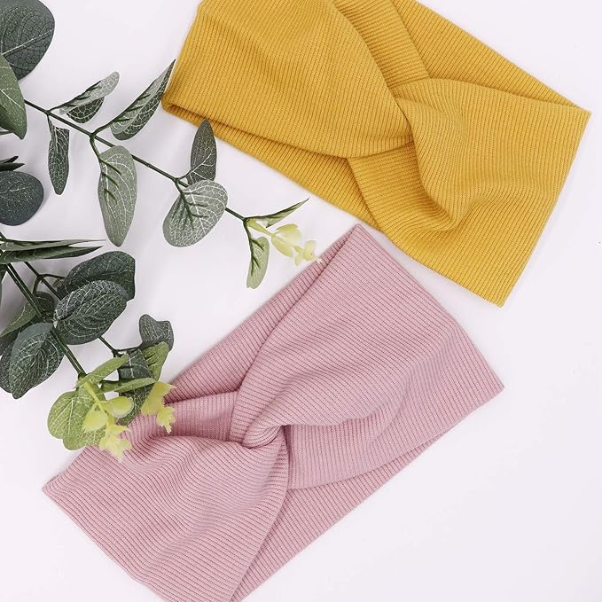 Elastic Knotted Headbands for Women Criss Cross Head Bands for Women's Hair Non Slip Boho Wrap Twisted Hair Accessories
