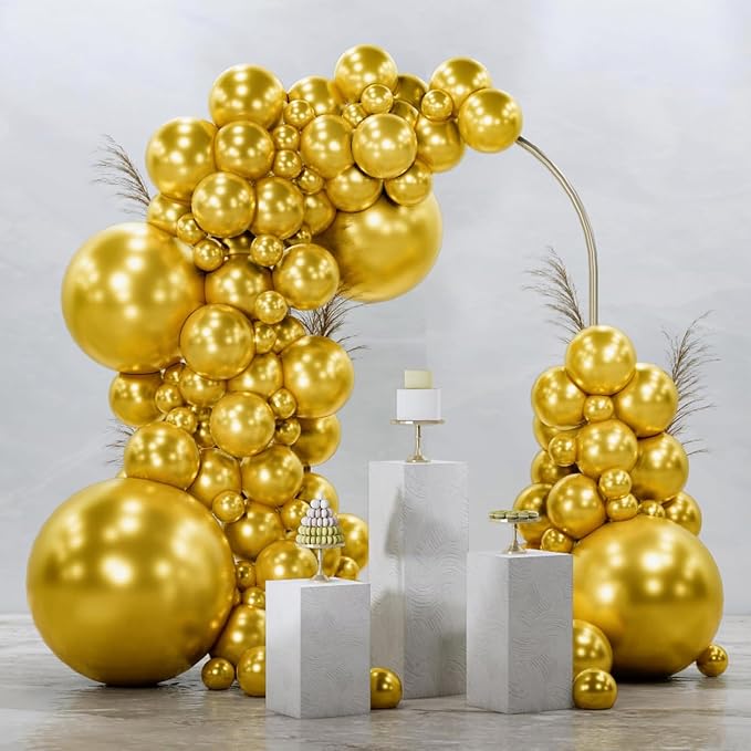 PartyWoo Gold Balloons 99pcs Different Sizes of 36 18 12 10 5 Inch | Balloons by PartyWoo