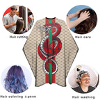 Barber Capes Hair Cutting Capes Salon Stylist Capes with Snaps Waterproof Professional Large Barber Hairdresser Gown Cape- 63”× 56”(SNAKE)