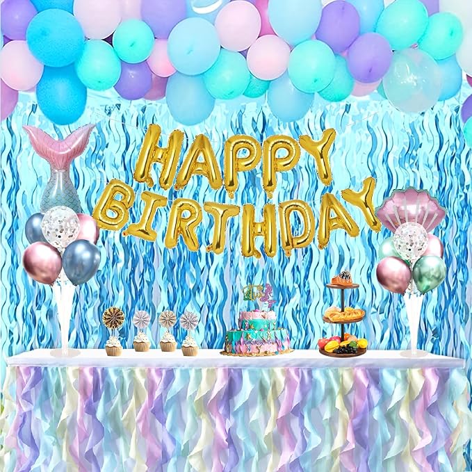 Mermaid Table Decoration Balloon Holder Kit 4 Sets - Image 6