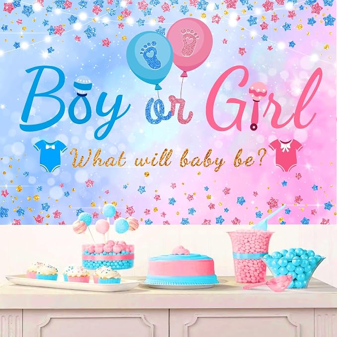Frigg Pink Blue Gender Reveal Decorations | Balloon Arch Garland Kits, Backdrop - Image 4