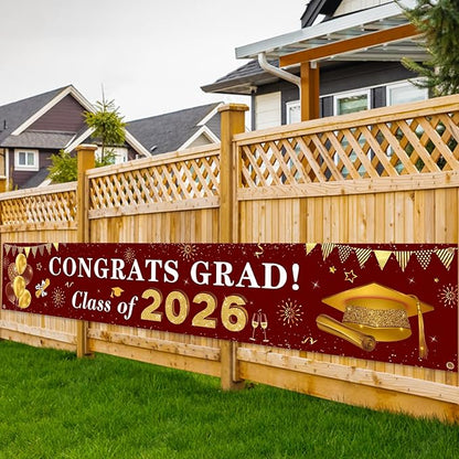 2026 Graduation Decorations Congrats Grad Class of 2026 Banner - Image 4