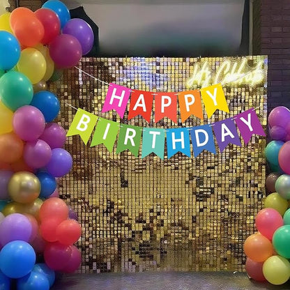 Happy Birthday Banner Sign, Birthday Garland Wall Door Hanging Banners Flag - Image 3