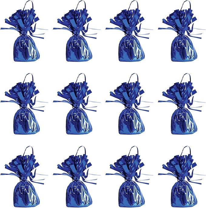 Beistle Metallic Wrapped Balloon Weights – 12 Pack, Party Decorations by Beistle