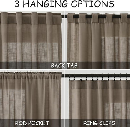 Extra Long Curtains 2 Panels 102 Inches Long - Image 3