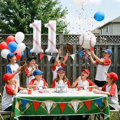 Jenaai Baseball Number 11 Balloons 40 Inch Baseball Theme Birthday Party - Image 5
