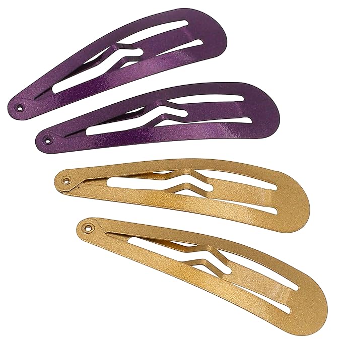Camila Paris CP1330E French Hair Barrettes Clips, Snap Hair Slides Clic Clac for Women, Styling Girls Side Slide-in Metal Snap Pin Hair Accessories for Women. Strong Hold, No Slip Grip, Made in France