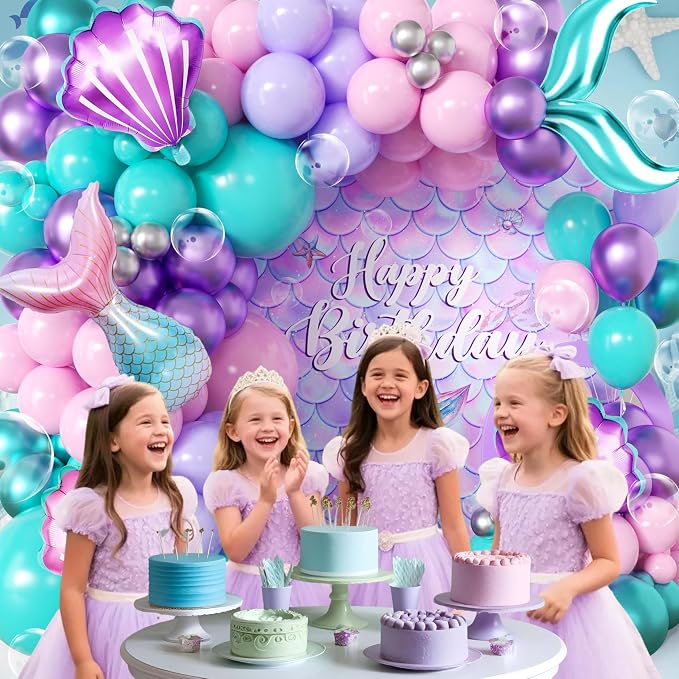 106pcs Mermaid Balloon Garland Arch Kit - Image 5