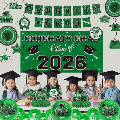 Green Themed 2026 Graduation Decorations Set - Image 5